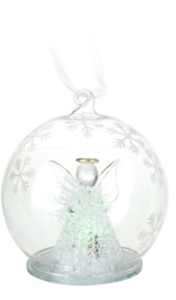 

Елочный шар Christmas Decoration 10 см с подсветкой (ABR200150_ангел)