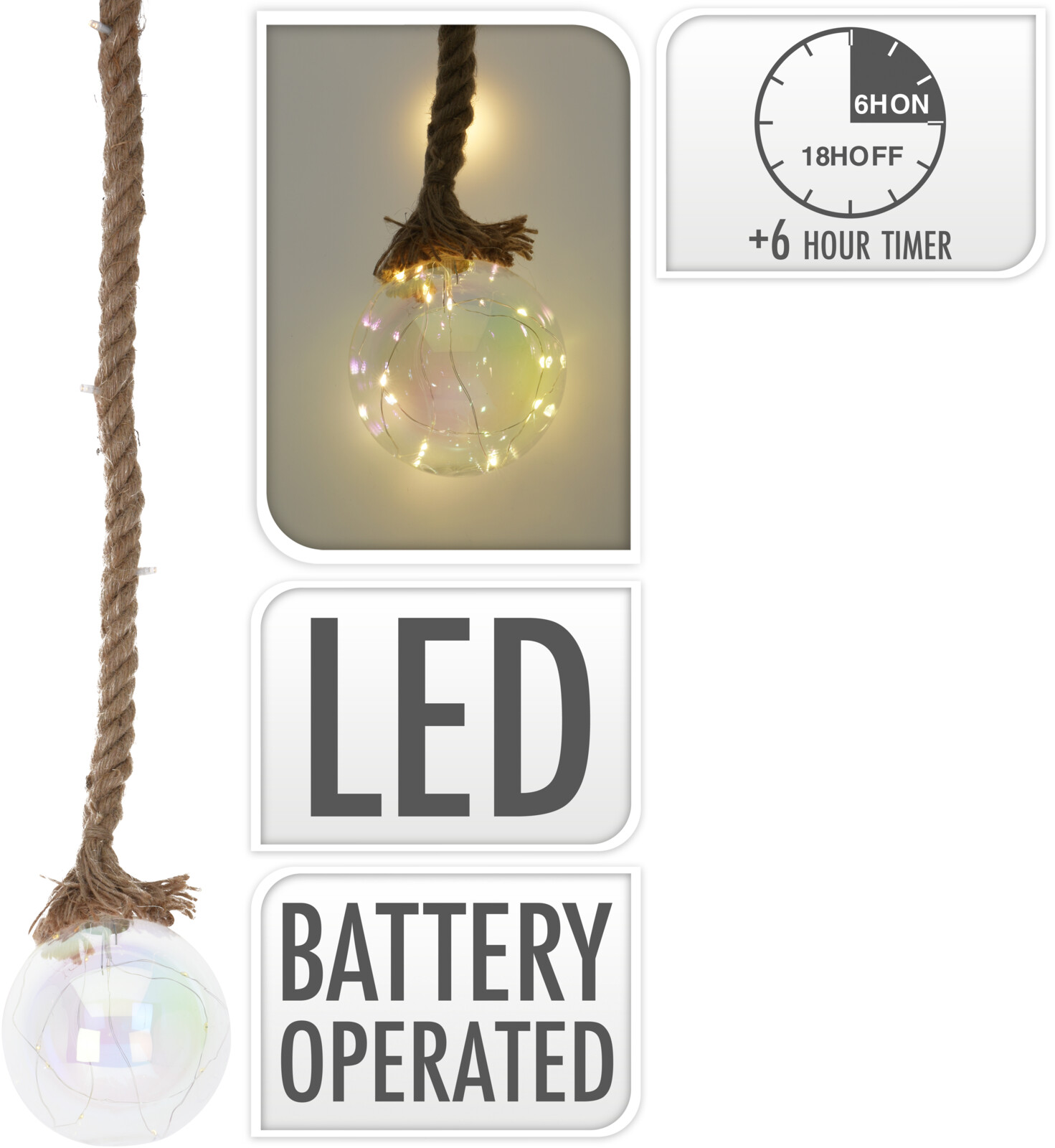 

Елочный шар Christmas Decoration 12 см с подсветкой прозрачный(ABR522570)
