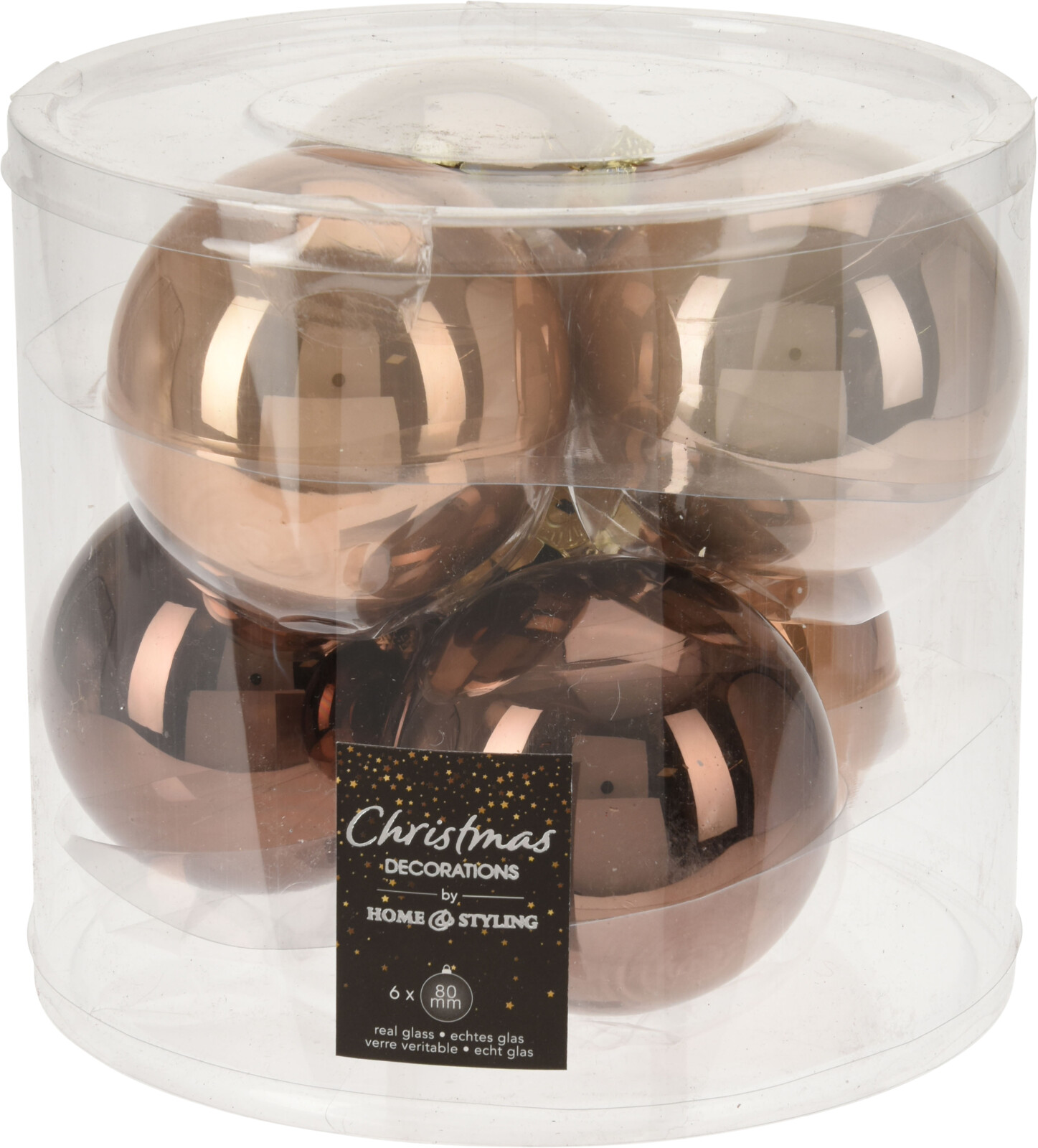 

Набор елочных шаров Christmas Decoration 8 см 6 шт (ABR702580)