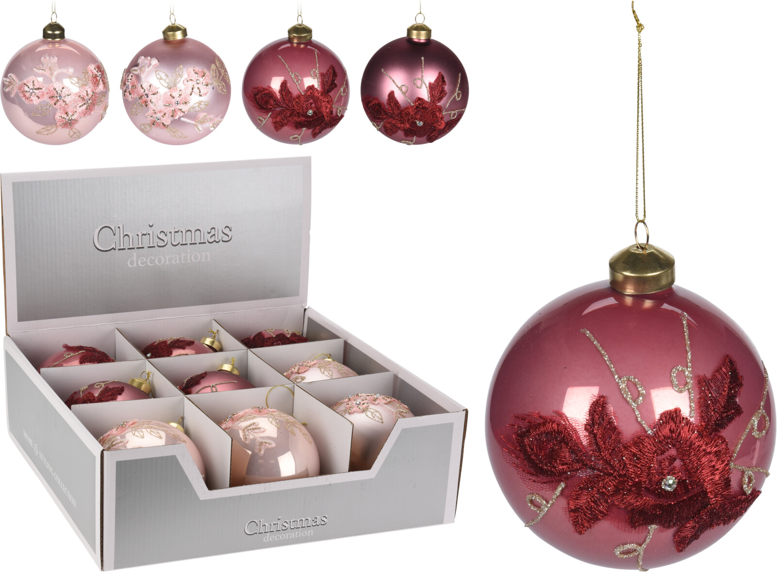 

Набор елочных шаров Christmas Decoration 8 см 9 шт (ABT620130)