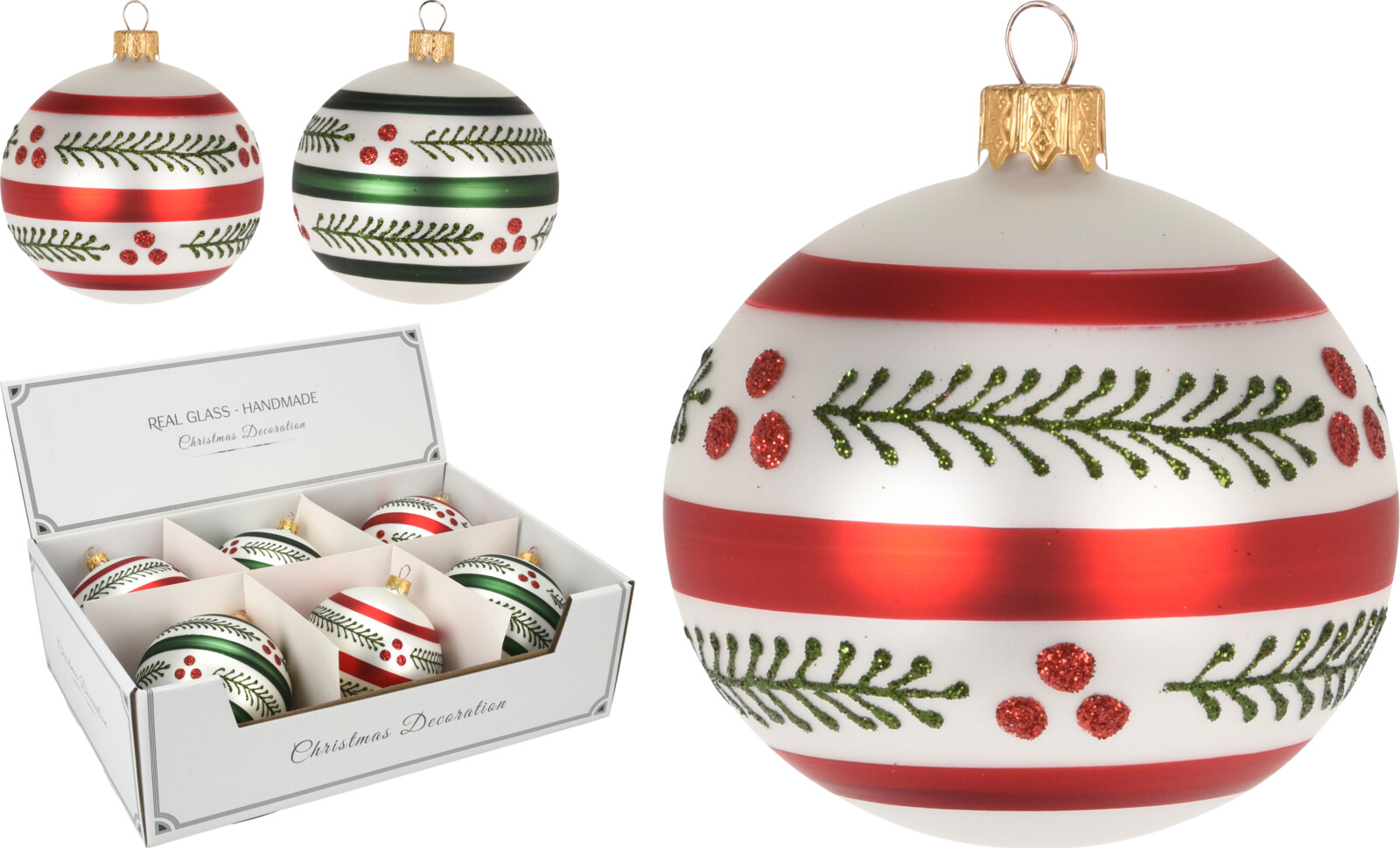 

Набор елочных шаров Christmas Decoration 10 см 6 шт BERRIES DECO (AVG113930)