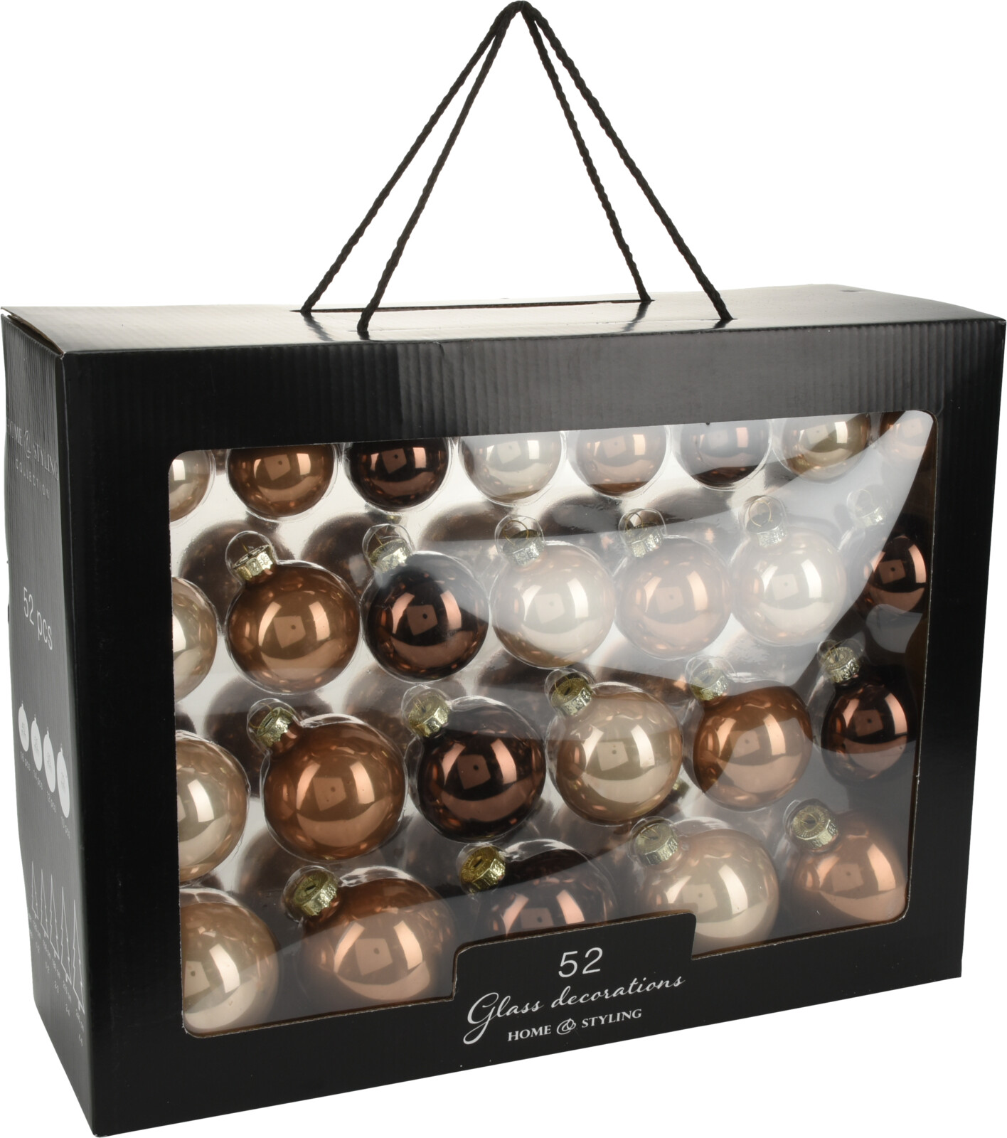 

Набор елочных шаров Home & Styling Collection 52 шт коричневый (AVK200080)