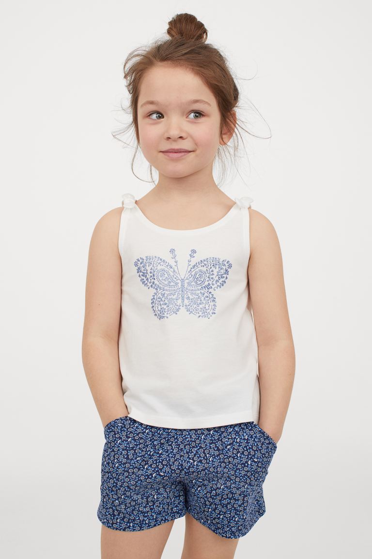 

Комплект двойка для девочки H&M 3589 H&M 122-128 Белый 35583
