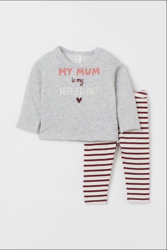 

Комплект двойка для девочки H&M 4314 H&M 80 Серый 39138