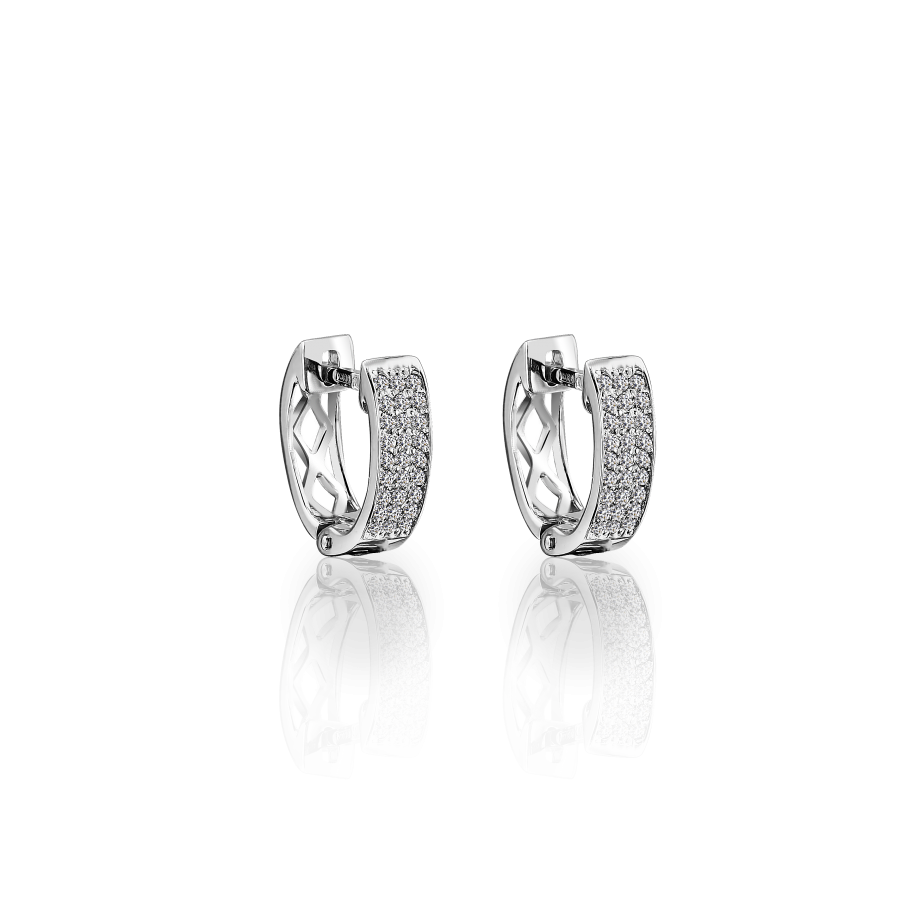 

Серьги Qzsilver (902-00751) Серебро Белый Фианит белый