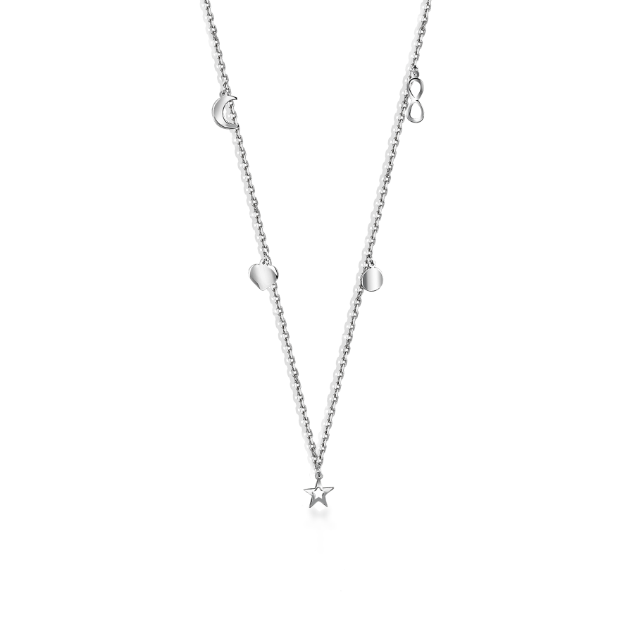 

Колье Qzsilver (908-01076) Серебро Белый 35
