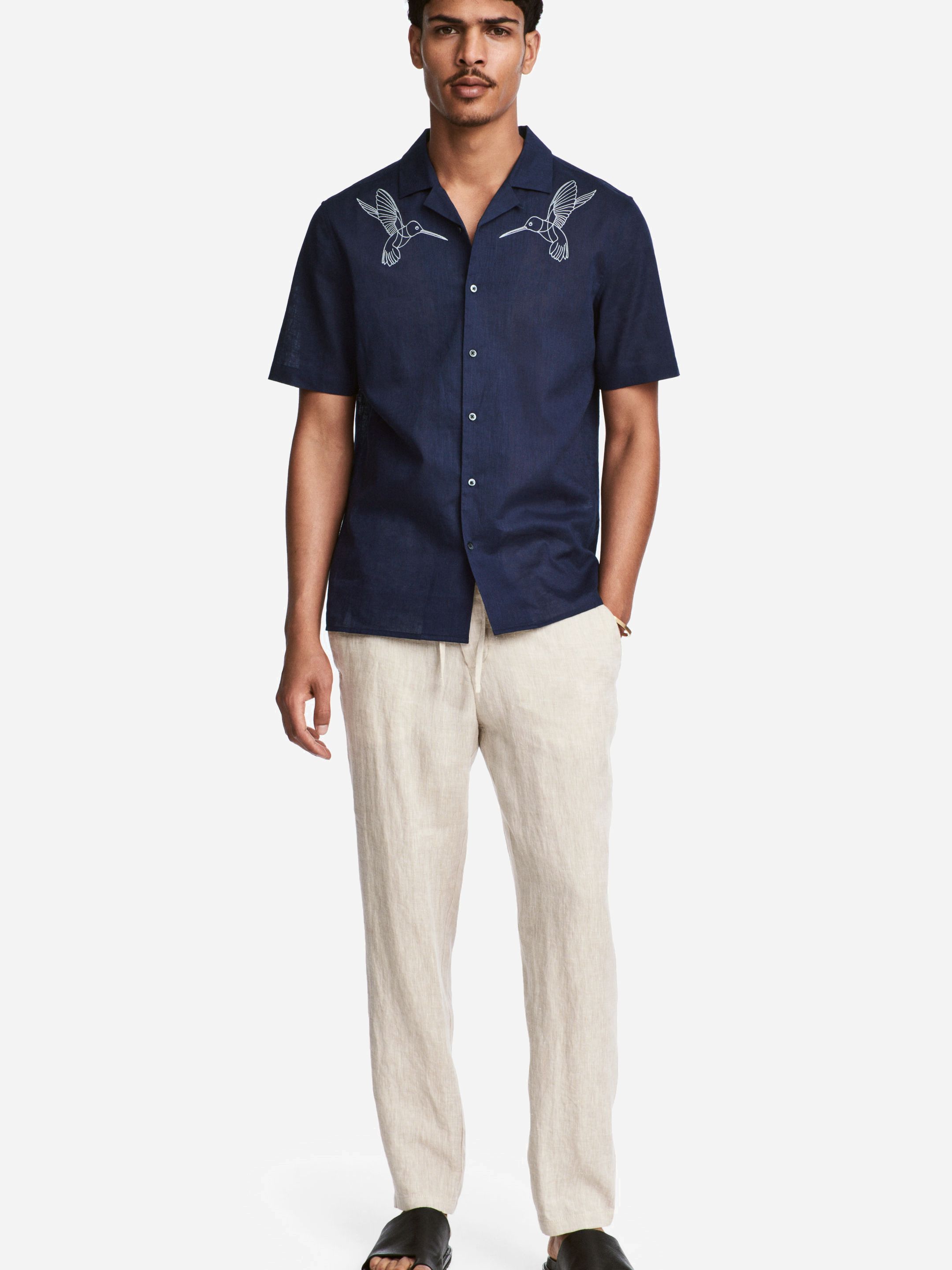 

Брюки H&M XAZ055092VDHY 48 Светло-бежевые
