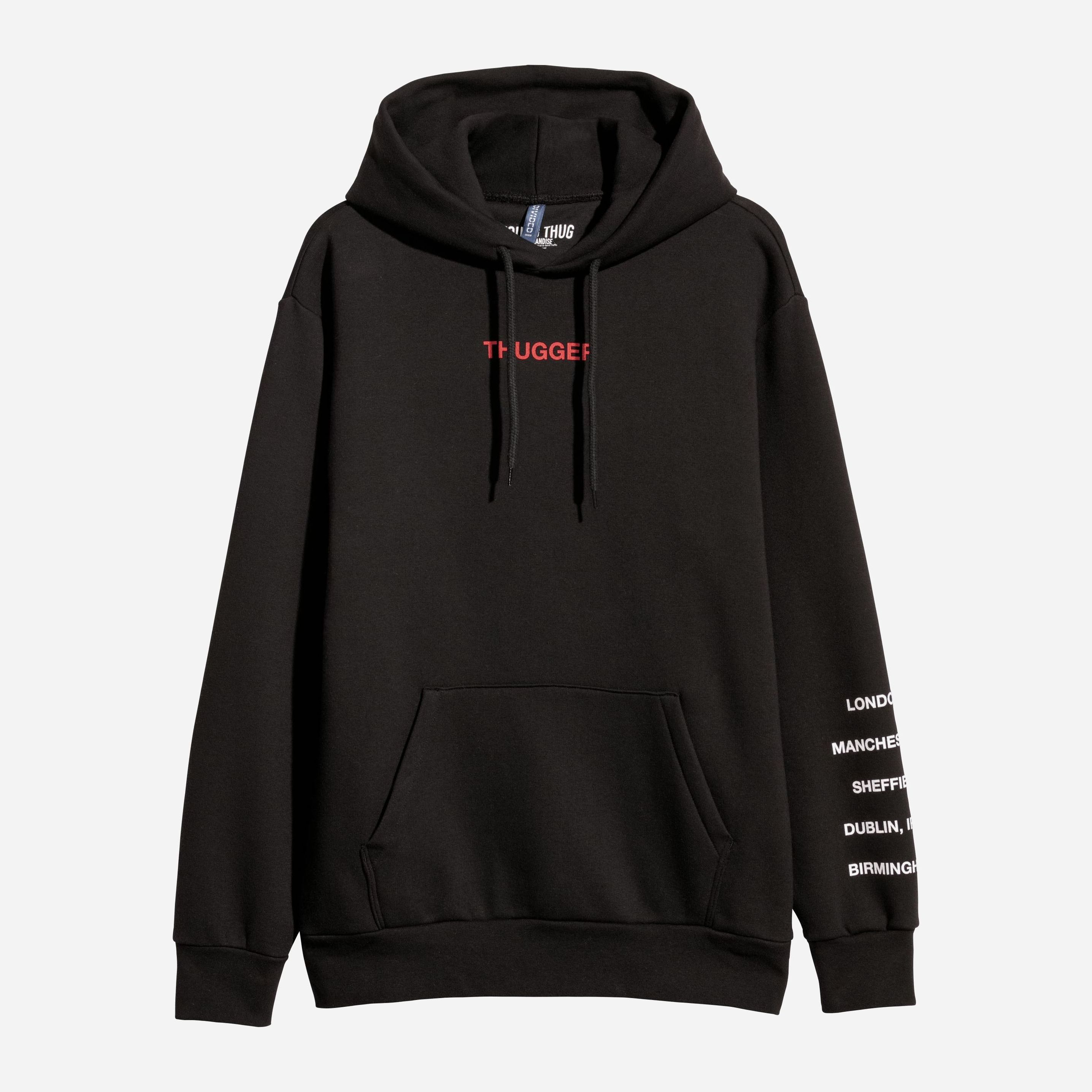 

Худи H&M XAZ096498QGPH L Черный с принтом