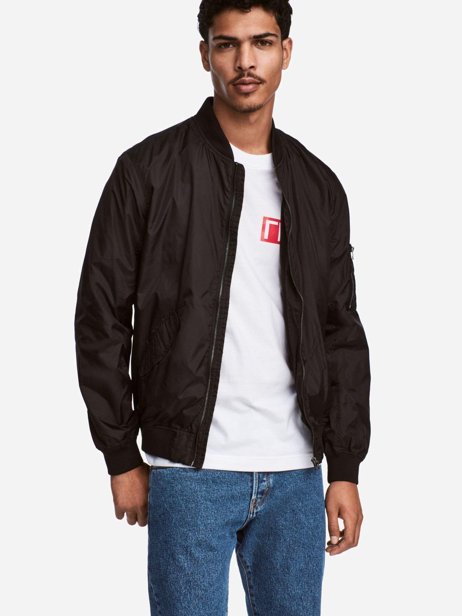 

Бомбер H&M XAZ183423REYF XL Черный