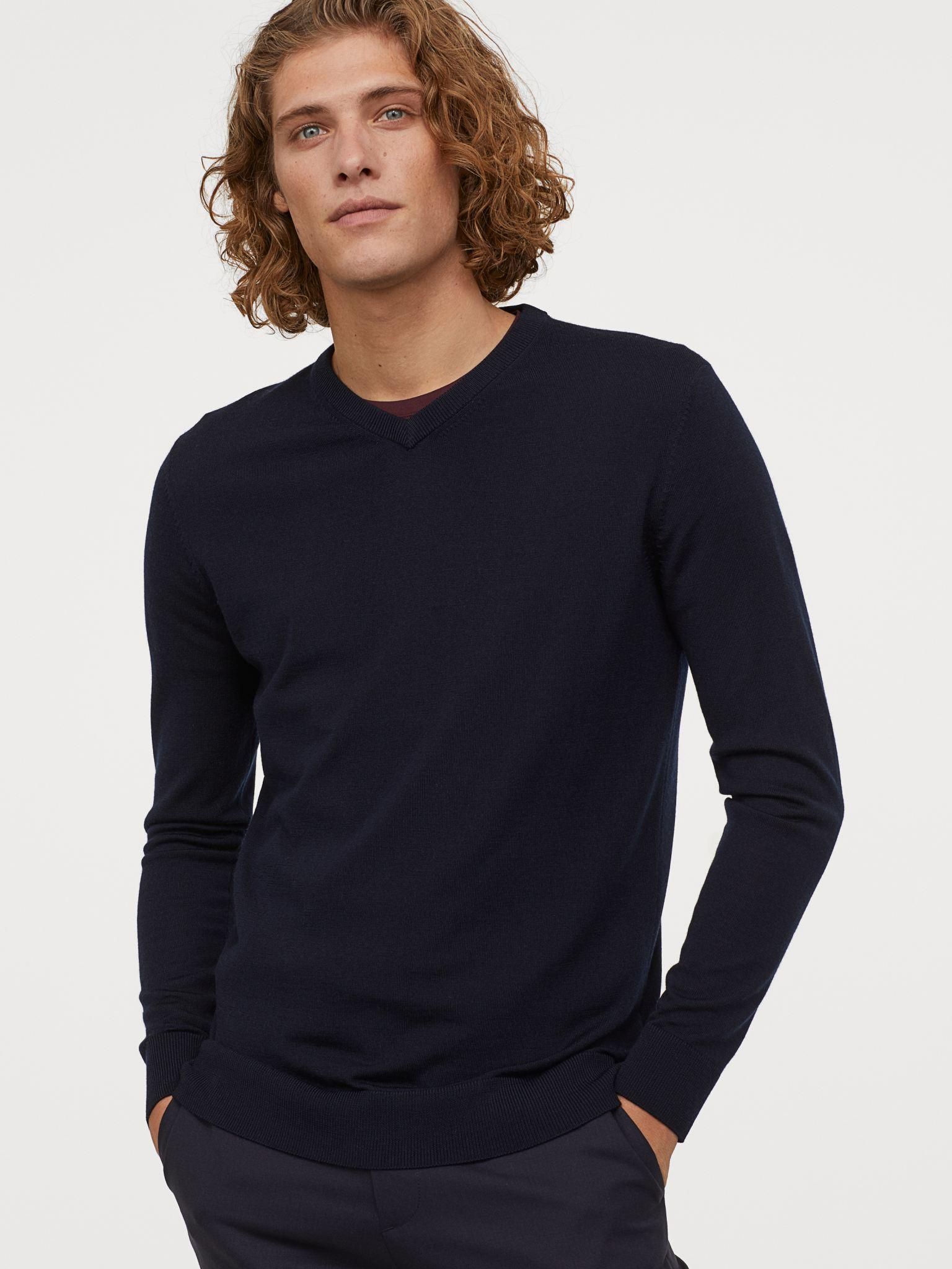 

Пуловер H&M XAZ187087PMXO  Темно-синий, Пуловер H&M XAZ187087PMXO L Темно-синий