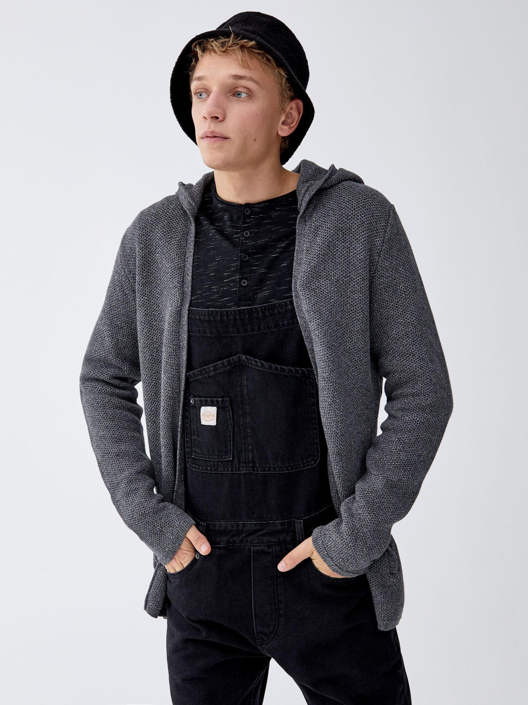 

Кардиган Pull & Bear XAZ217038URTG  Серый, Кардиган Pull & Bear XAZ217038URTG M Серый