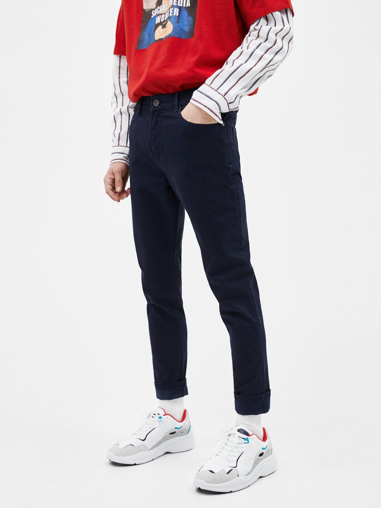 

Джинсы Bershka XAZ220634BQCS 34 Темно-синие