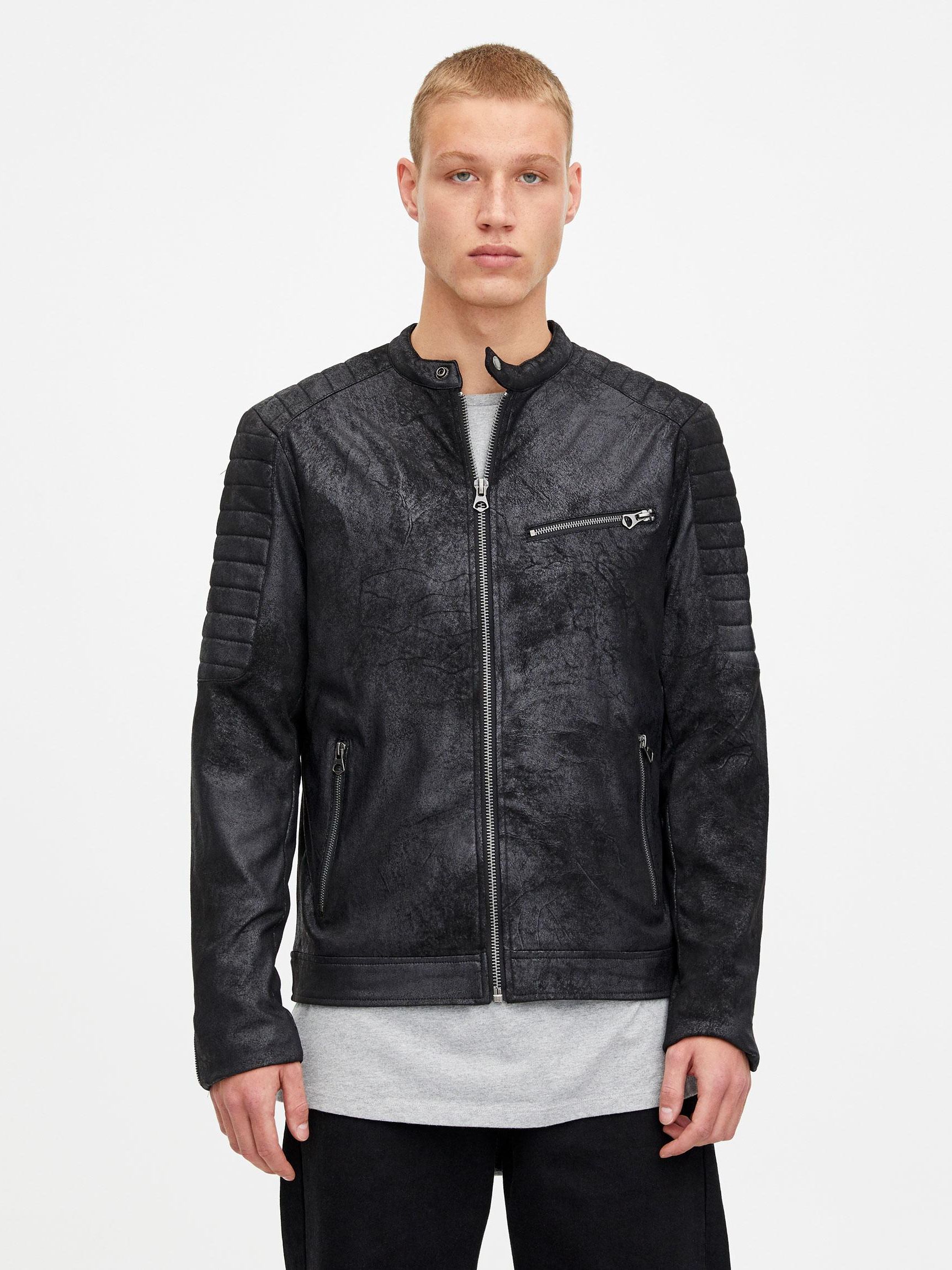 

Куртка из искусственной кожи Pull & Bear XAZ240908DUYG L Черная