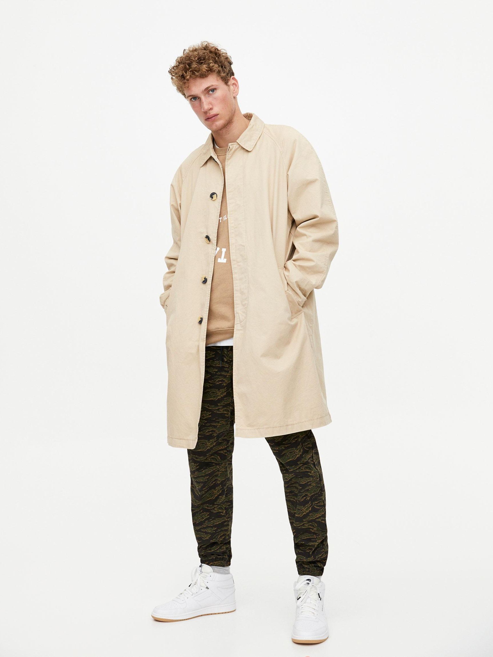 

Плащ Pull & Bear XAZ240978CROZ L Бежевый