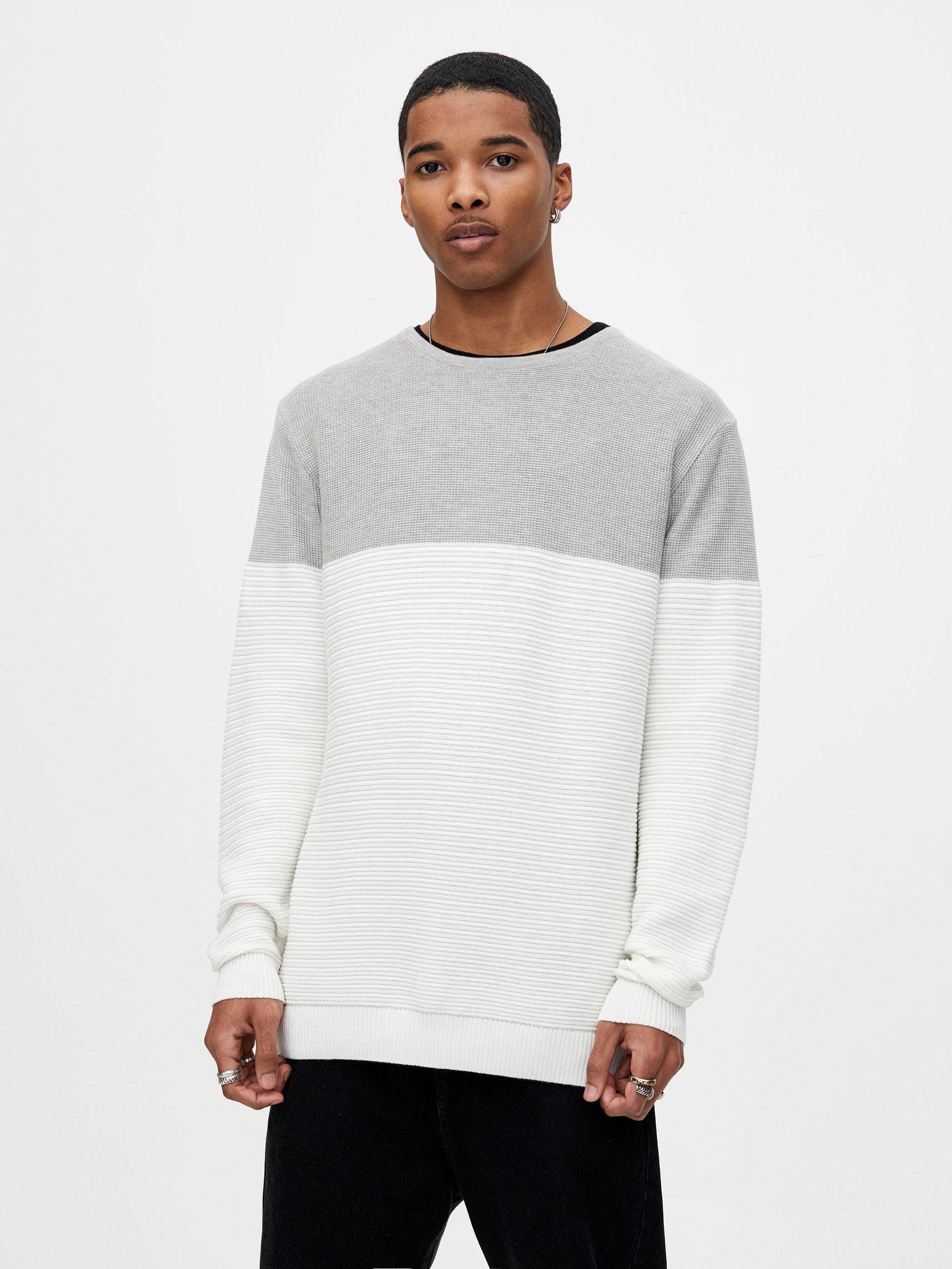 

Джемпер Pull & Bear XAZ241031YWOP M Бело-серый