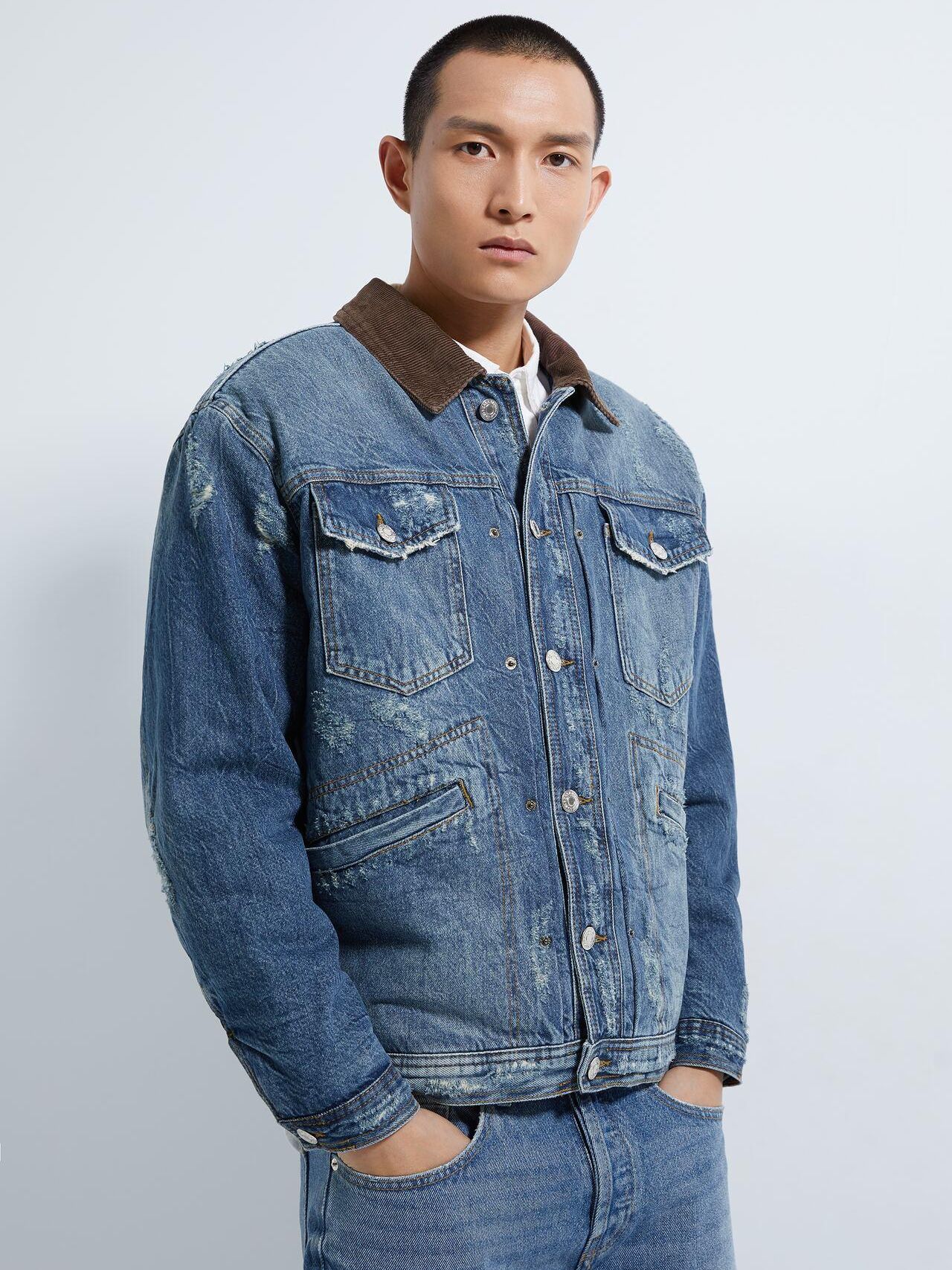 

Джинсовая куртка Zara XAZ244638LWRT L Синяя