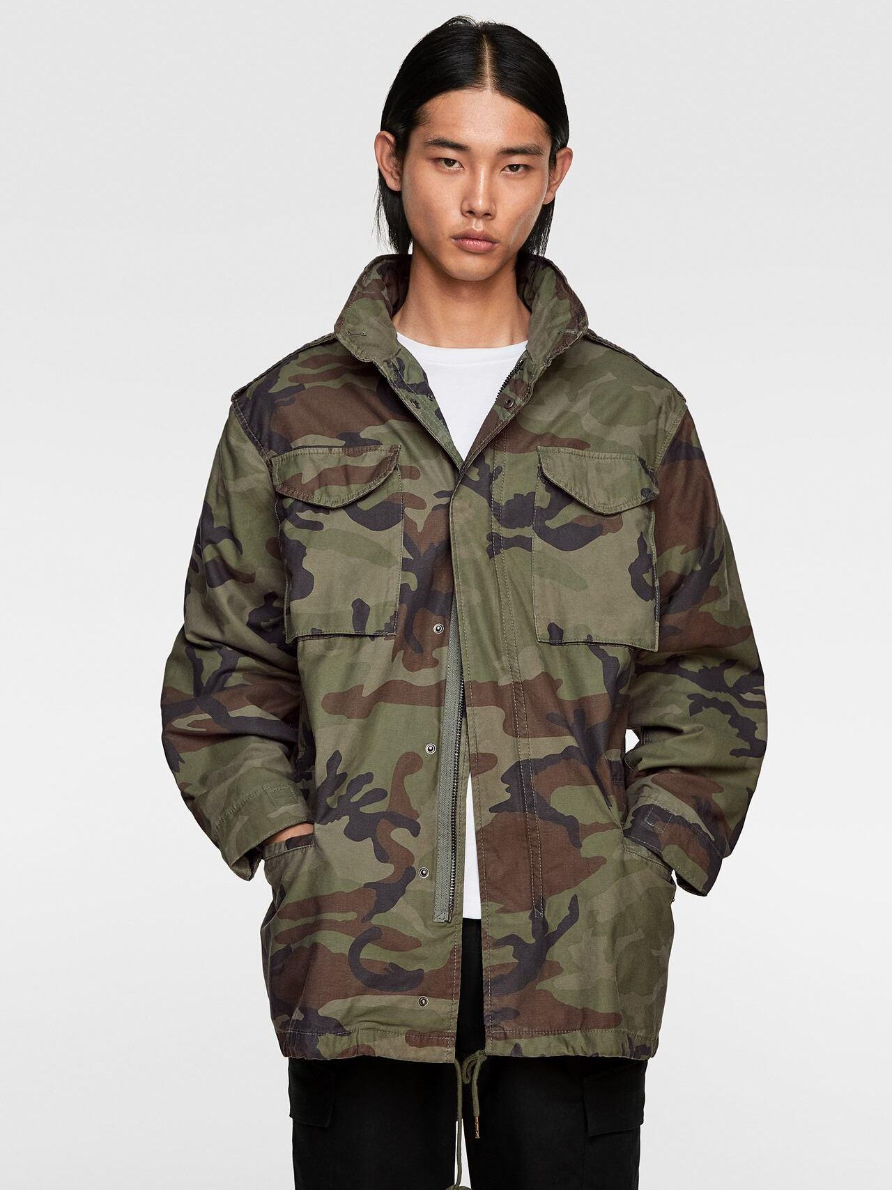 

Джинсовая куртка Zara XAZ264692GUPG S Милитари