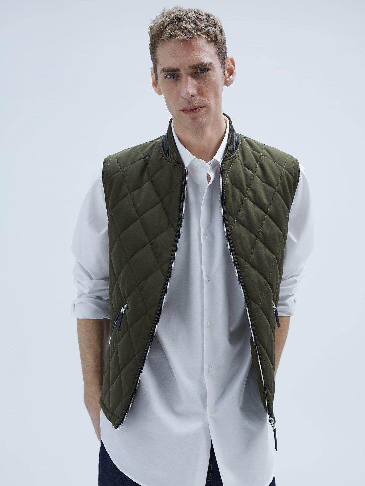 

Теплый жилет Zara XAZ266209PGGU L Болотный