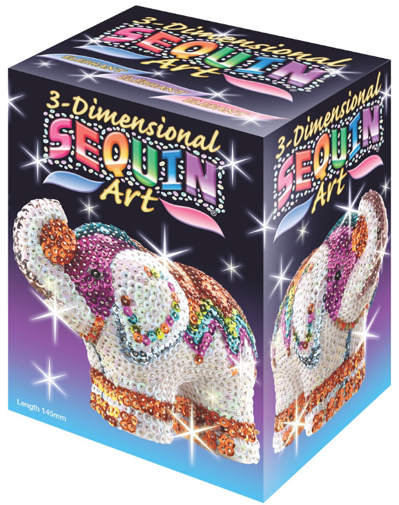 

Набор для творчества Sequin Art 3D Elephant 14.5 см (SA1121)