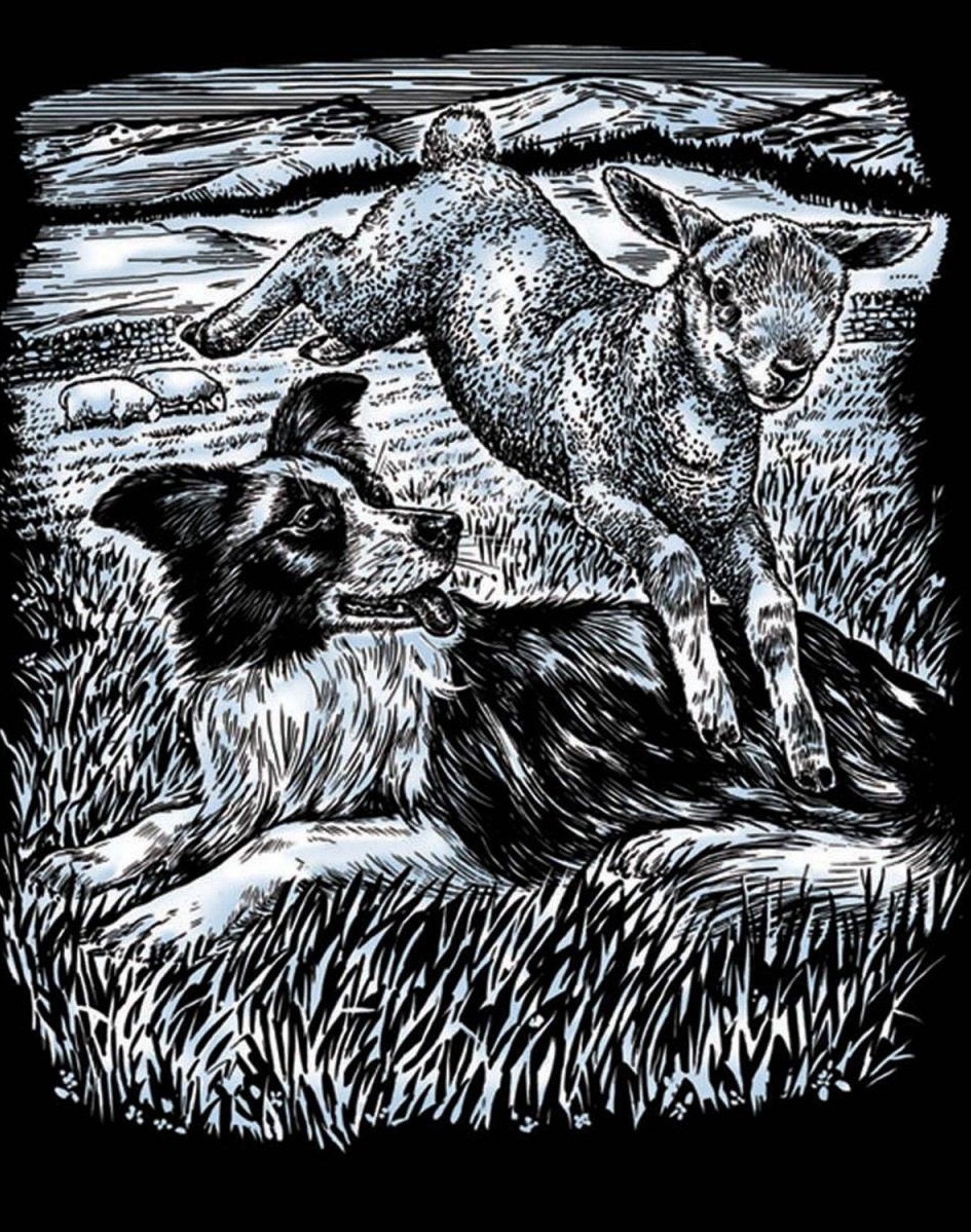 

Набор для творчества Sequin Art Artfoil Silver Sheepdog and Lamb 20.4х25.5 см (SA0606)