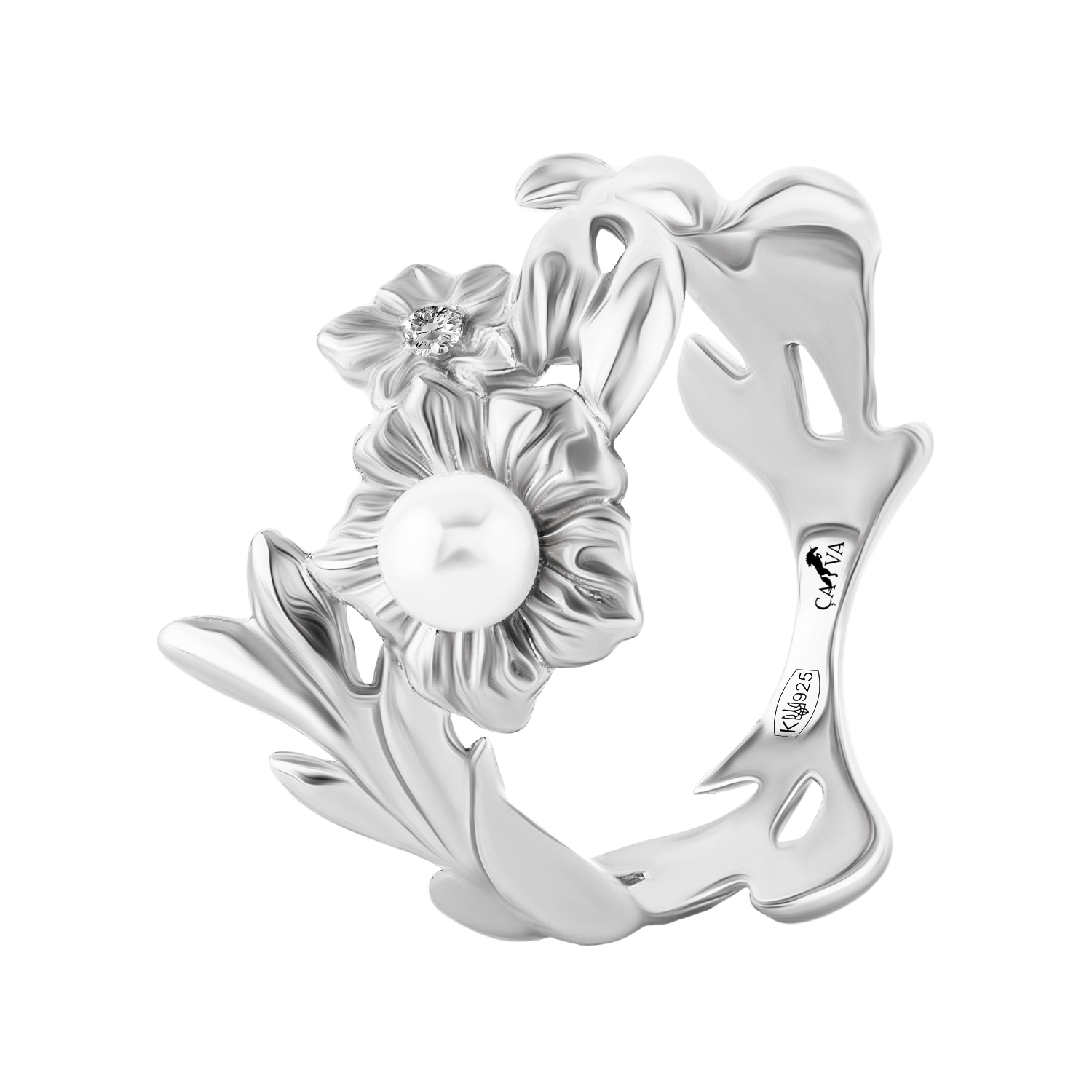 

Срібна КАБЛУЧКА КВІТКА З ПЕРЛИНОЮ 19 cava.cool