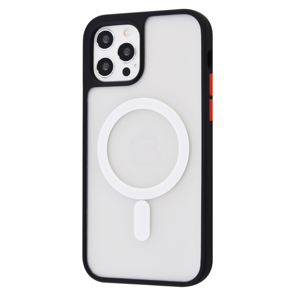 

Чехол с поддержкой magsafe матовый PRC Shadow Matte Case with MagSafe (PC+TPU) iPhone 12/12 Pro black Черный
