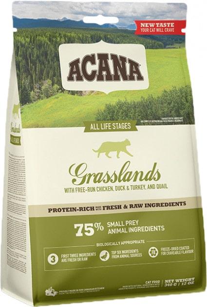 

Сухой корм для кошек ACANA Grasslands Cat с индейкой для кошек и котят всех пород и возрастов 340 г