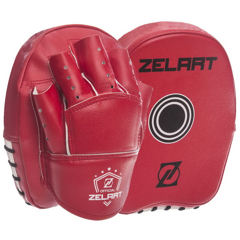 

Лапа Изогнутая для бокса и единоборств ZELART BO-1418 20x17x3см 2шт (красная)