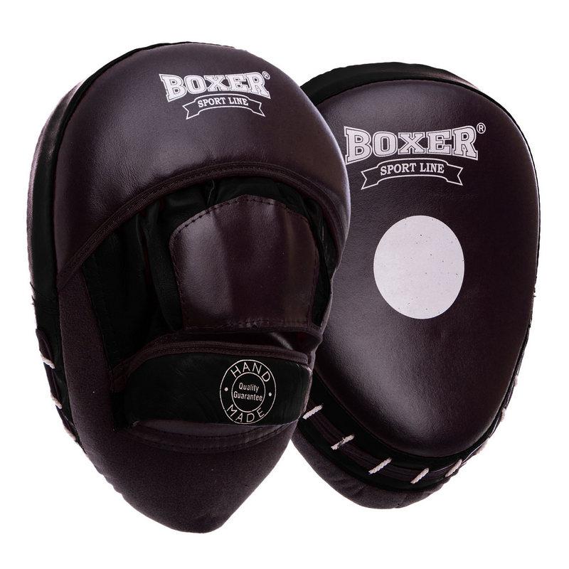 

Лапа Изогнутая для бокса и единоборств BOXER 2012-01 элит 23х19х4,5см 2шт (черная)