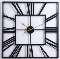 

Часы настенные Ti-Time (63х63 см) большие лофт квадратные Loft6 [Металл] черные