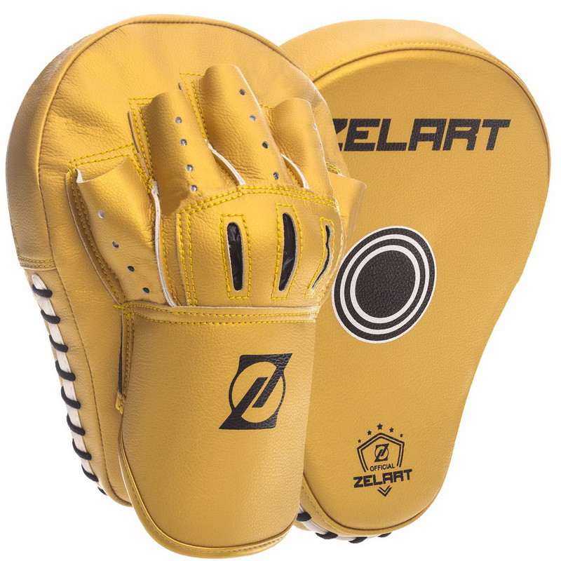 

Лапа Изогнутая для бокса и единоборств ZELART BO-1350 25x19x4см 2шт (золотая)