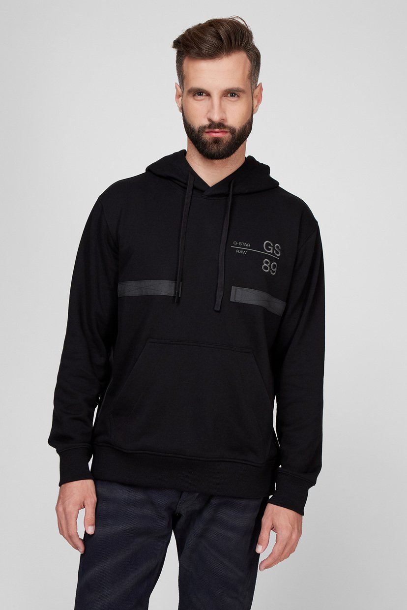 

Мужское черное худи Back tape G-Star RAW  D20404,A613, Мужское черное худи Back tape G-Star RAW S D20404,A613