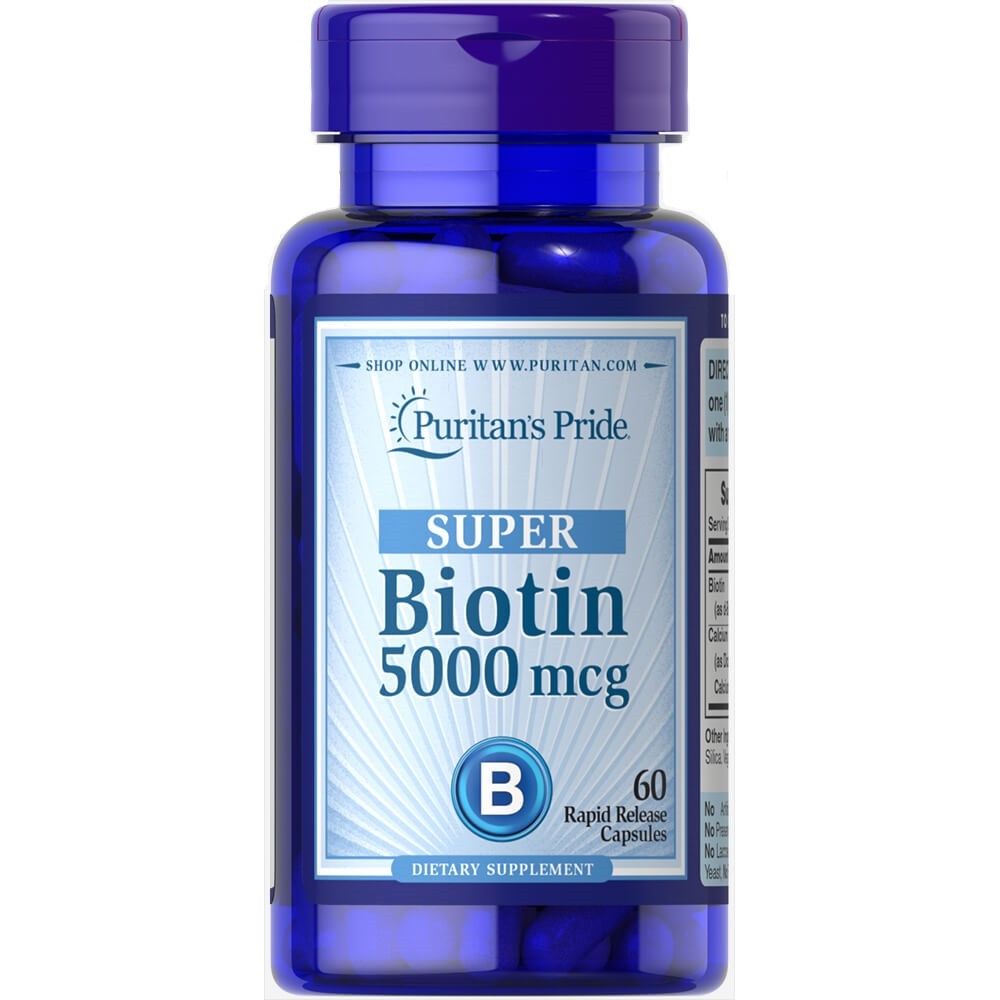 

Витамины Puritan's Pride Biotin 5000 мкг 60 капсул