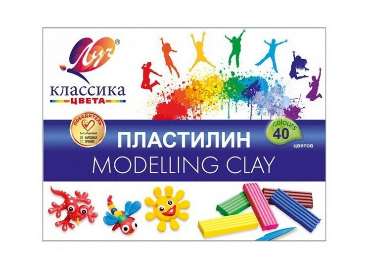 

Пластилин Луч Классика 40 цветов 800 г.