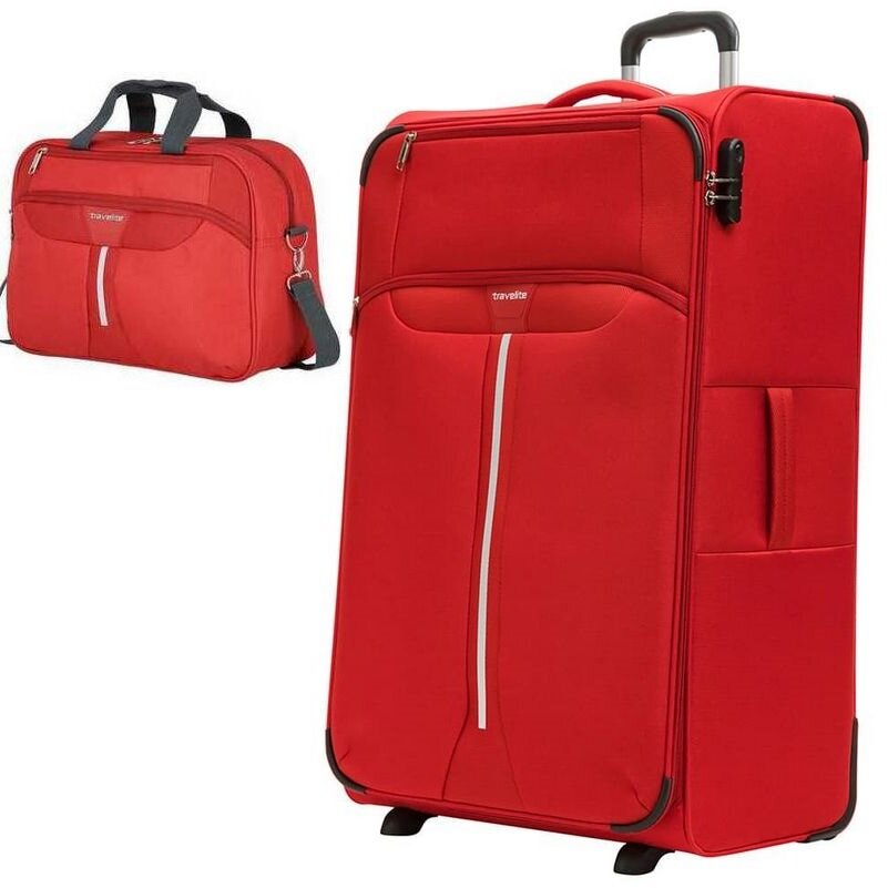 

Валіза на 2 колесах велика Travelite Speedline Red TL092409-10 L червона + сумка (17 л)