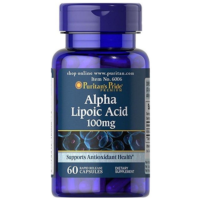 

Витамины и минералы Puritan's Pride Alpha Lipoic Acid 100 мг 60 капсул