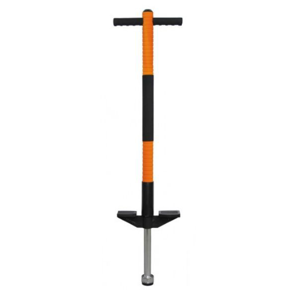 

Джампер Пого Стик Pogo Stick (Кузнечик) детский Черно-Оранжевый, палка-прыгалка