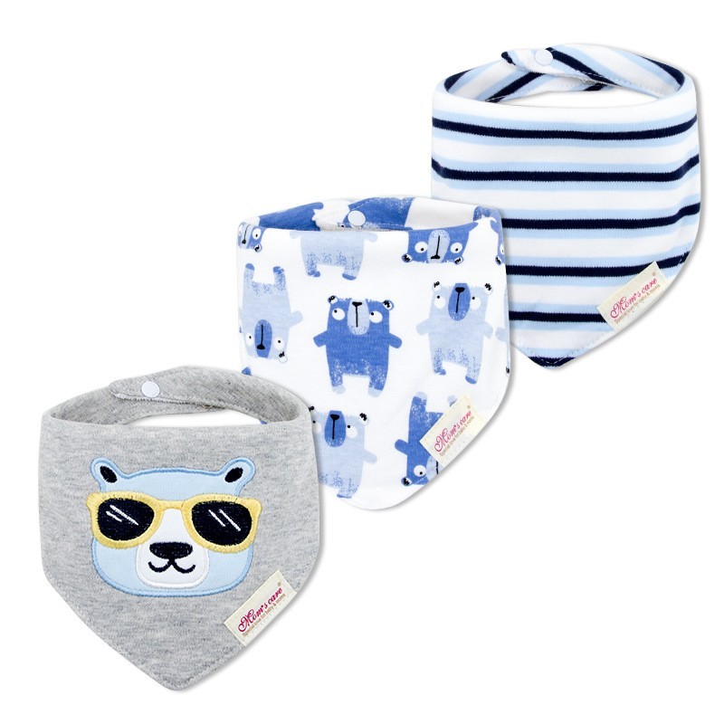 

Тканевый слюнявчик бандана Babyyy Bo Маленький медвежонок Набор из 3 шт