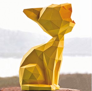 

Паперкрафт бумажная модель Screeming cat Papercraft