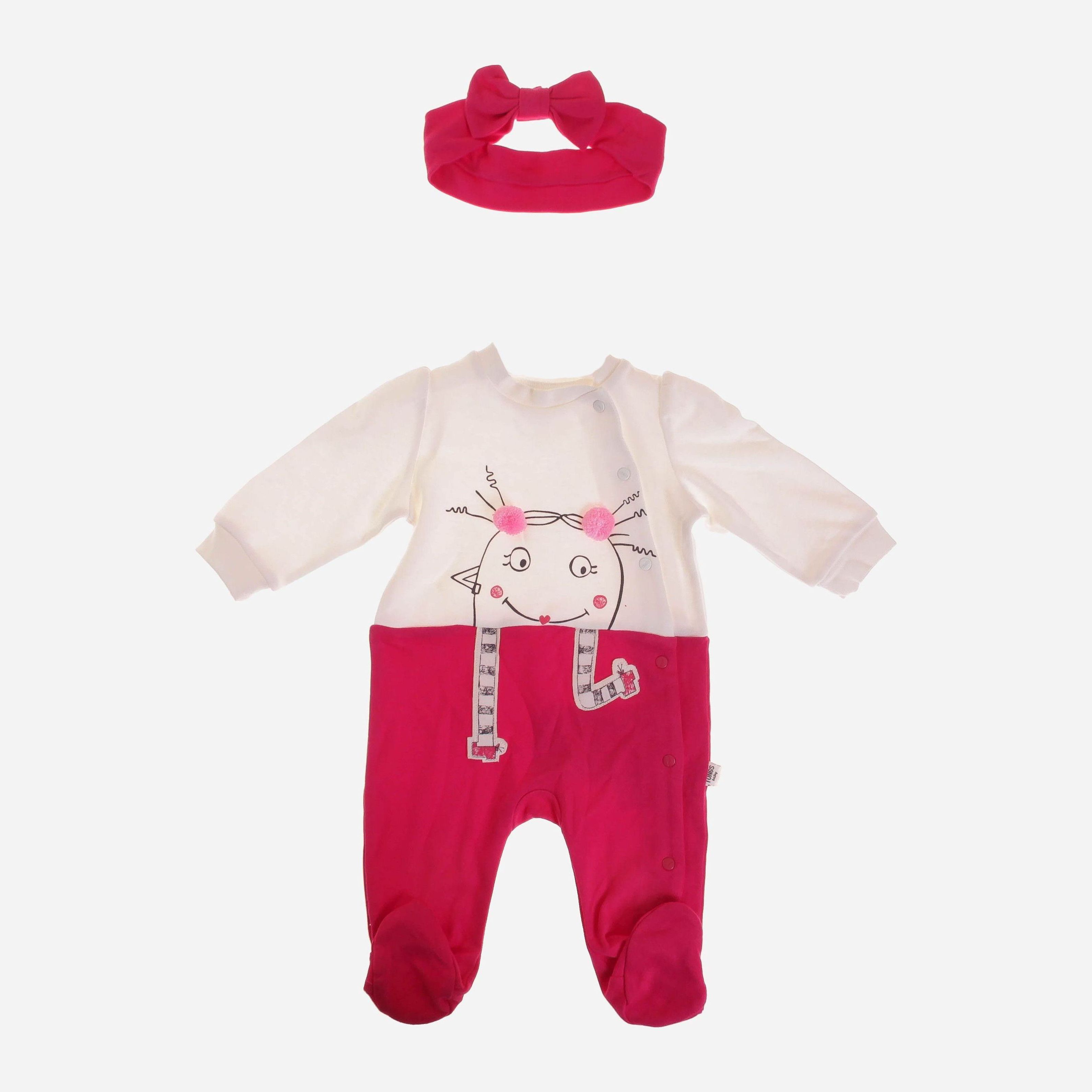 

Человечек + повязка Tongs Baby 2630 62 см Кремовый/Фуксия