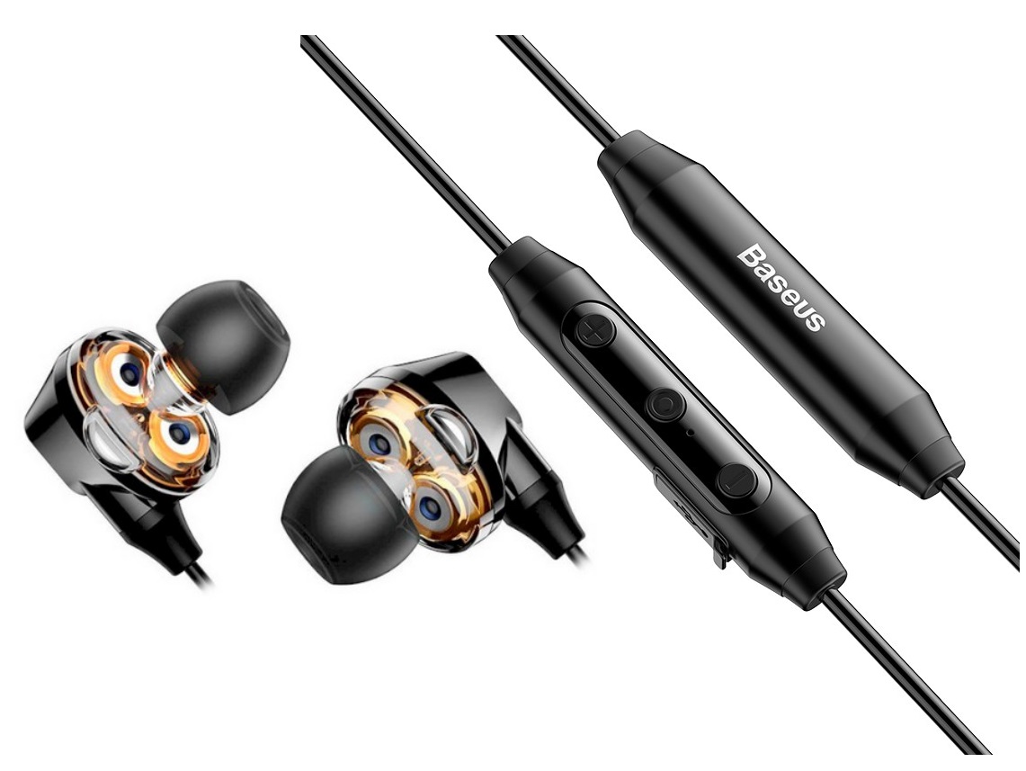 

Беспроводные Вакуумные водонепроницаемые Bluetooth Наушники Baseus Encok S10 Bluetooth Black с защитой IPX5