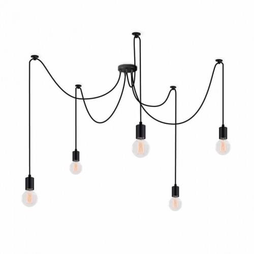 

Люстра металлическая потолочная Atma Light светильник из металла серии Loft Spider-5 Black