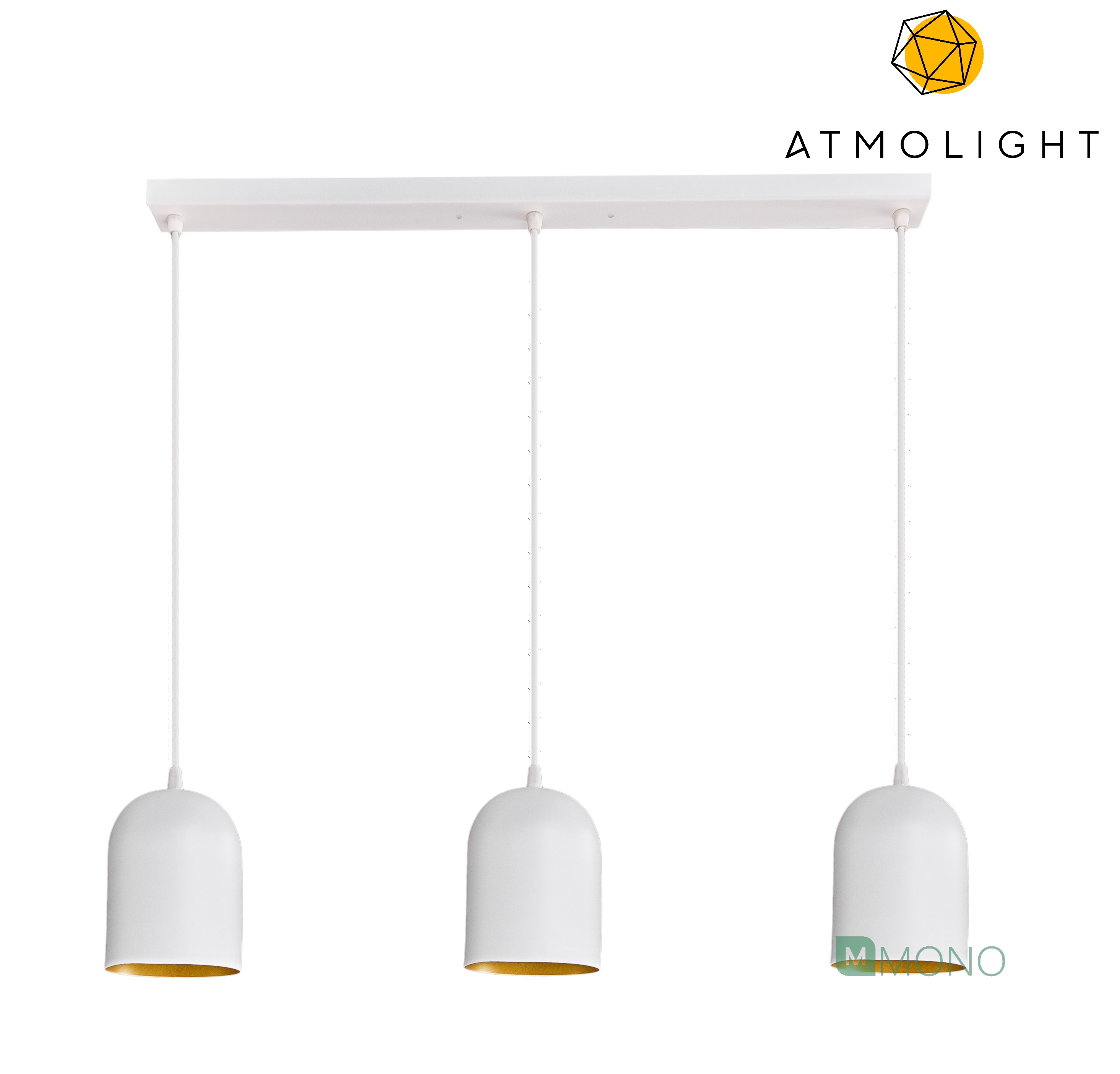 

Металлический потолочный подвесной светильник Atmolight серии Lille C120-660-3 WhiteGold