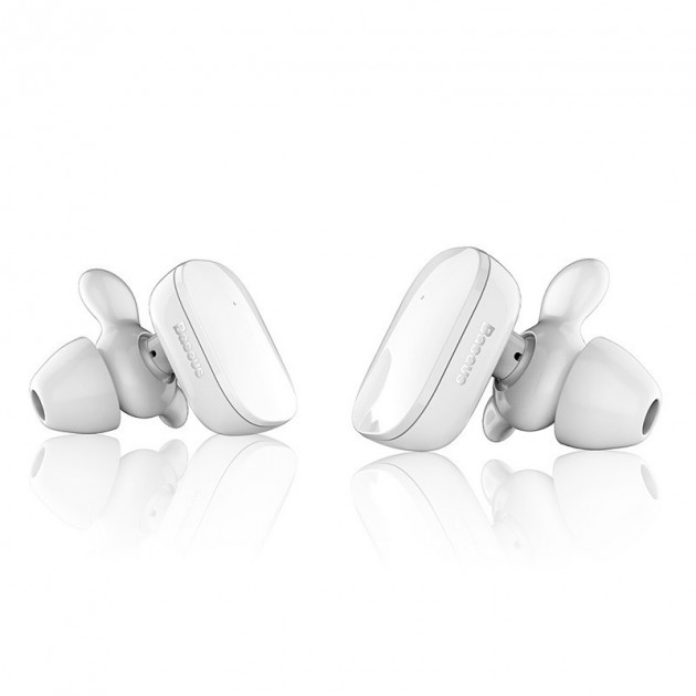 

Беспроводные Вакуумные Bluetooth Наушники гарнитура вкладыши Baseus True Wireless Stereo (TWS) W02 Bluetooth White