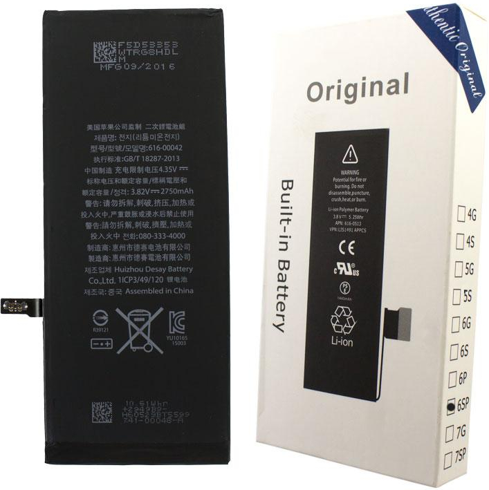 

Аккумулятор MOXOM Apple iPhone 6S Plus 2750 mAh