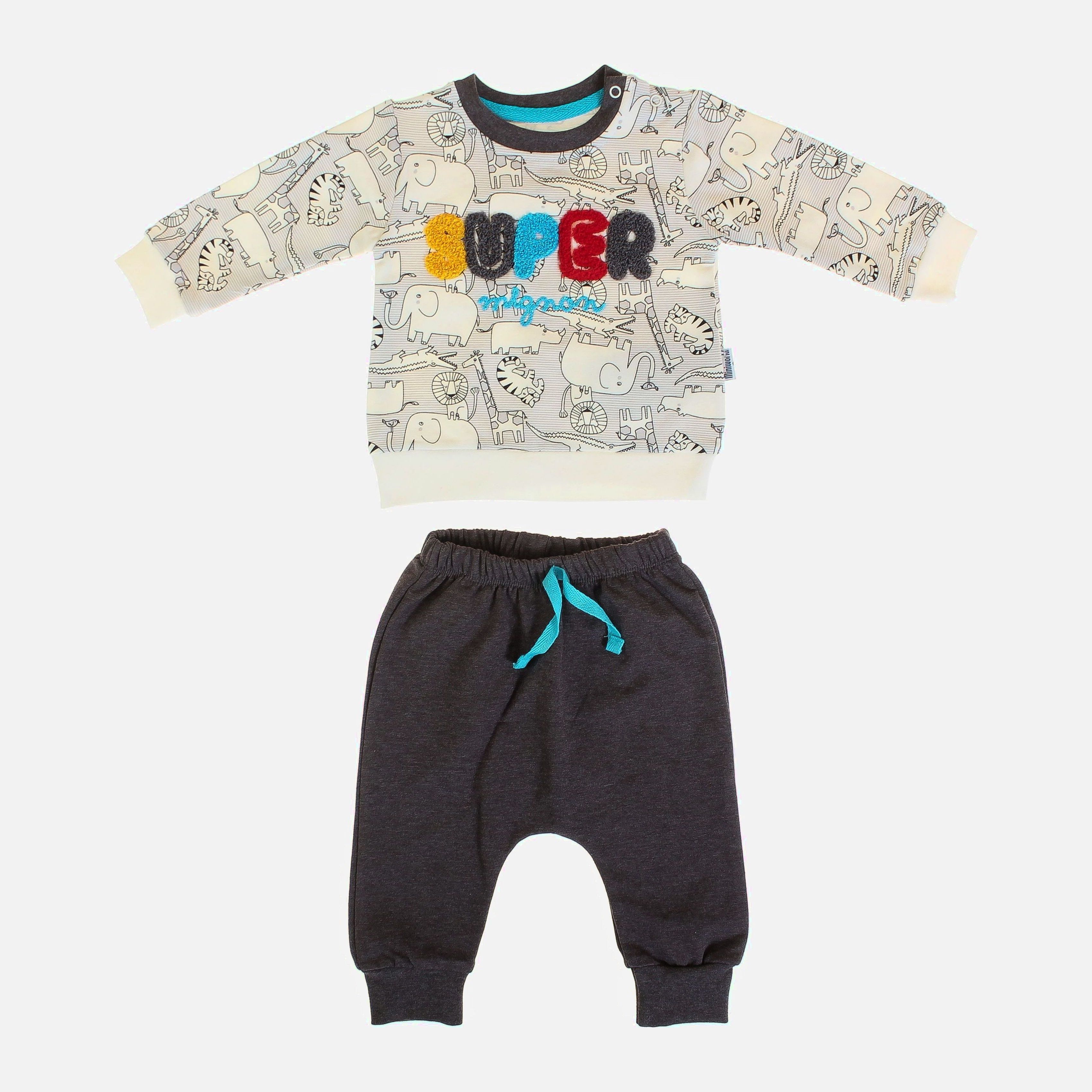 

Спортивный костюм MiniWorld 15778 74 см Кремовый/Антрацит