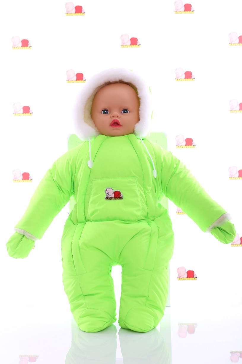 

Комбинезон Babykroha на меху однотонный 74 салатовый
