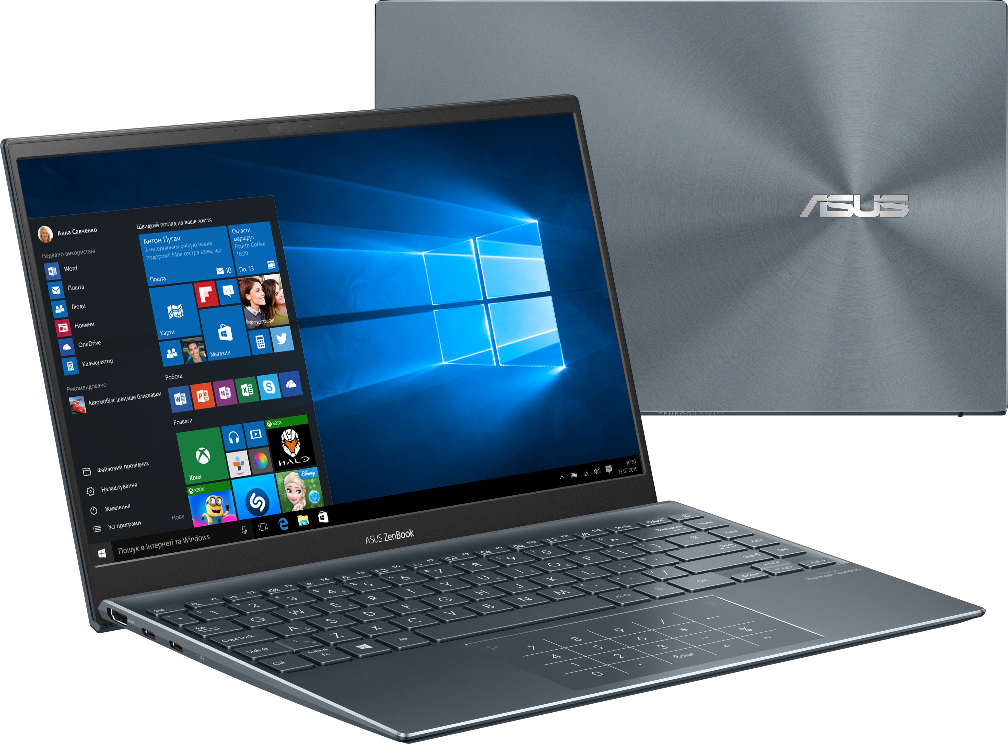 

Ноутбук ASUS ZenBook 14 UM425QA-KI011T (90NB0TV1-M00410) Pine Grey + фирменный чехол