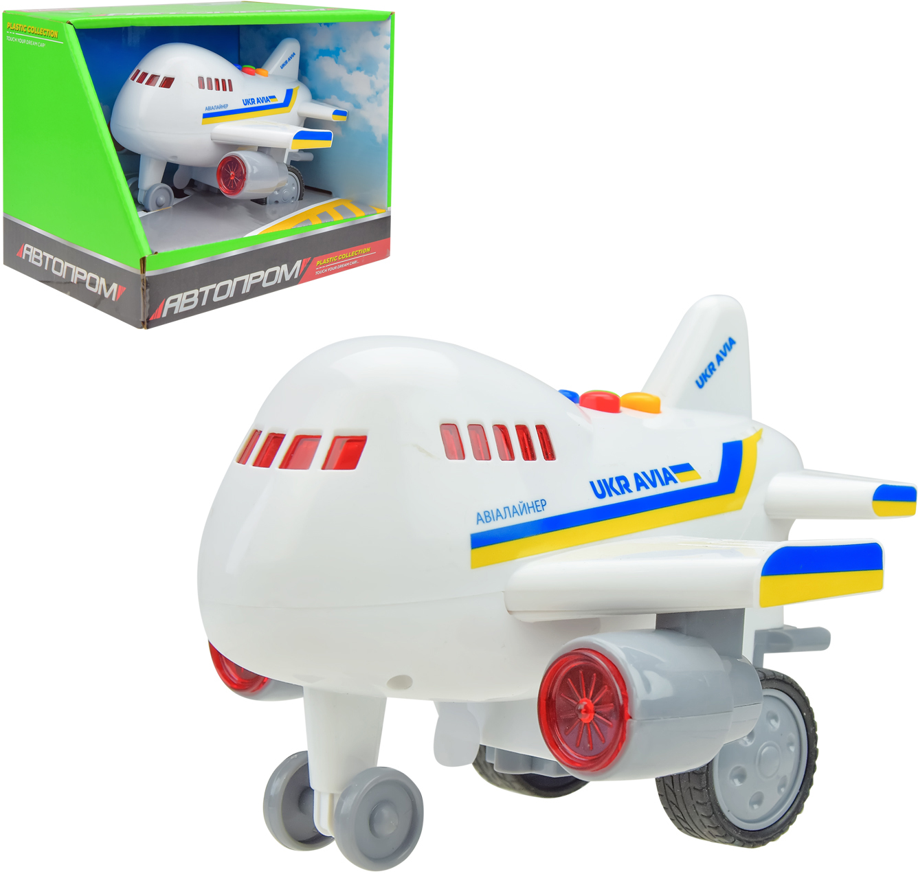 

Игрушка Автопром Самолет Белый с голубым (7987)