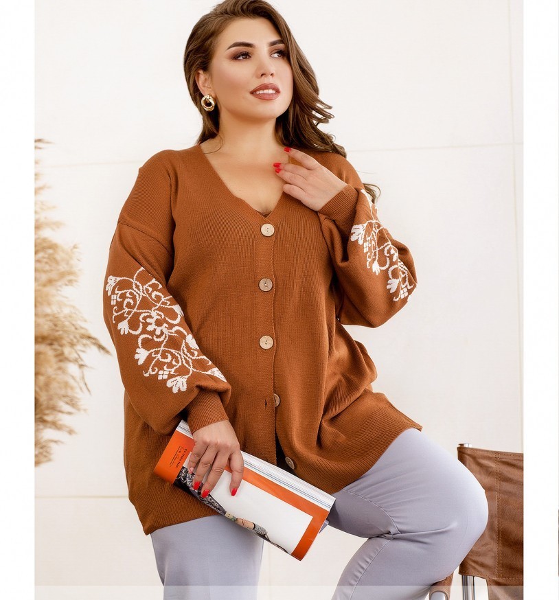 

Кофта Minova 22488 Універсальний 50-56 Теракотова